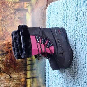NWT Ranger pac boots size 1 all-weather boots black/pink girls